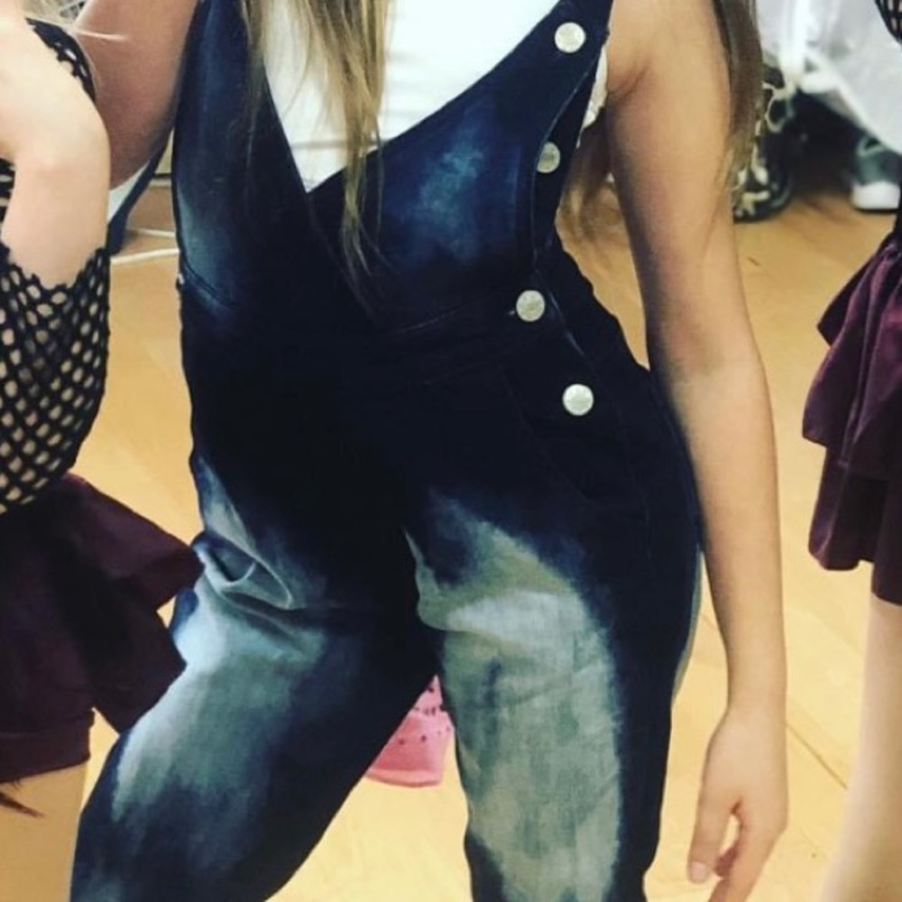 👖Curtain Call Costumes👖 Child Medium Jean Overalls Distressed